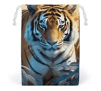 FCTVSKLN Sacs de rangement avec imprimé tigre africain, sac de maquillage, sacs réutilisables, sac à jouets, trousse de toilette, sacs polyvalents, style, 12 x 18 cm, moderne, Style :, 12*18cm