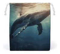 FCTVSKLN Sacs de rangement sacs de maquillage sacs réutilisables jouets baleine au-dessus de l'eau de mer sac imprimé sac de toilette organisateur de produits de toilette sacs polyvalents adaptés