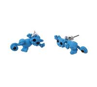 Fcuajdkq 1 paire de Piercing Clous d'oreilles 3D en forme de mignon Clous d'oreilles mignon a la mode Boucles d'oreilles de chat 3D pour les femmes - Bleu