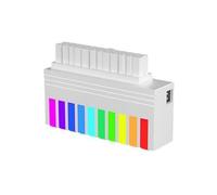 Fcuajdkq Adaptateur d'alimentation ATX 24 Broches 90 Degrés 5 V 3 Broches ARGB ATX 24 Broches Connecteur d'alimentation Aura Sync pour Alimentation PC de Bureau Blanc Installation Facile