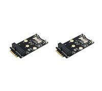 Fcuajdkq Lot de 2 adaptateurs M.2 Wifi Mini PCIE sans vers M2 NGFF Key A+E Wifi Card Raiser avec emplacement pour carte SIM