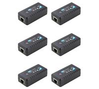 Fcuajdkq Lot de 6 rallonges POE 1 port 10/100 Mbps avec entrée et sortie standard IEEE 802.3Af pour caméra IP Distance de transmission 120 mètres