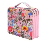Fcuajdkq Trousse à Crayons de Couleur avec Fermeture à Glissière Capacité Organisateur de Stylos en Polyester Porte-Crayons pour Étudiant ou Artiste Facile à Utiliser D