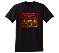 FCVesdxa44 Crosby Stills Nash & Young T Shirt Deja Vu T Shirt Black XL