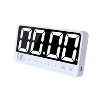 FCXJTU Minuteur de cuisine numérique - 18 cm extra large écran LED magnétique rechargeable compte à rebours / minuteur à rebours avec 6 alarmes 4 niveaux de fonction de mémoire de volume pour cuisine