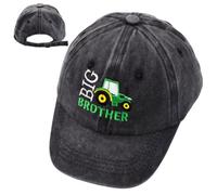 FCXVXCL Big Brother Tractor Casquette de Baseball pour Enfant,Casquette Chapeau de Soleil Casquettes Broderie de Baseball Réglable for Enfants Garçons et Filles 3-8 Years Old, Black