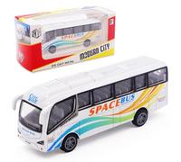 FCXVXCL Bus Jouet Puissance de Friction Voitures Jouet en Alliage de Bus de Ville en Métal Moulé sous Pression Enfant Mini Voitures À Modèle Enfant Cadeau D’Anniversaire Blanc