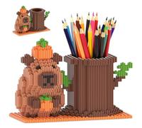 FCXVXCL Capybara Porte Stylo Capybara Stylo de Construction Blocs à Construction Créatifs Générique Porte-Crayons de Bureau Organisateur de Bureau Cadeau Unique et Personnalisé