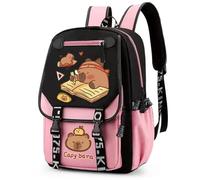FCXVXCL Capybara Sac à Dos Enfant, Cartoon Sacs Scolaires Sac d'école Sacs Scolaires pour Étudiant Outdoor Voyage École Sortie de Printemps Animé Sac Mode Imperméable