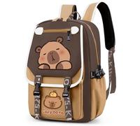 FCXVXCL Capybara Sac à Dos Enfant, Cartoon Sacs Scolaires Sac d'école Sacs Scolaires pour Étudiant Outdoor Voyage École Sortie de Printemps Daypacks Imperméable 46x29x16cm