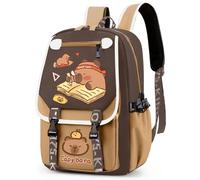 FCXVXCL Capybara Sac à Dos Enfant, Cartoon Sacs Scolaires Sac d'école Sacs Scolaires pour Étudiant Outdoor Voyage École Sortie de Printemps Animé Sac Mode Imperméable