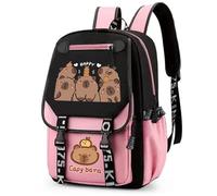 FCXVXCL Capybara Sac à Dos Enfant, Cartoon Sacs Scolaires Sac d'école Sacs Scolaires pour Étudiant Outdoor Voyage École Sortie de Printemps Animé Sac Mode Imperméable