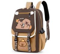FCXVXCL Capybara Sac à Dos Enfant, Cartoon Sacs Scolaires Sac d'école Sacs Scolaires pour Étudiant Outdoor Voyage École Sortie de Printemps Daypacks Imperméable 46x29x16cm