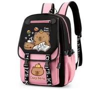 FCXVXCL Capybara Sac à Dos Garçon et Fille,Cartoon Sac à Dos Enfant,Loisir Étudiant Cartable Léger Sac Ecole Primaire Sacs D'école Outdoor Voyage École Scolaire Enfant pour Ado A