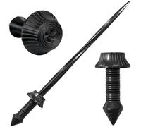 FCXVXCL Épée Rétractable, Épée Rétractable en Spirale avec Impression 3D, Modèle D'épée de Samouraï Rétractable par Gravité Imprimé en 3D, Jouet Anti-Stress Adultes Enfants Fans Jeux (Noir)