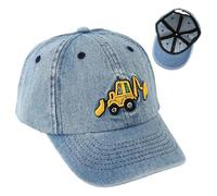 FCXVX xcavator Casquette de Baseball pour Enfant, Casquette À Visière Brodée D'Excavatrice, Casquette De Baseball À Boucle Arrière Réglable, Chapeau De Soleil D'Été 5