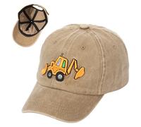 FCXVX xcavator Casquette de Baseball pour Enfant, Casquette À Visière Brodée D'Excavatrice, Casquette De Baseball À Boucle Arrière Réglable, Chapeau De Soleil D'Été 1