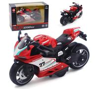 FCXVXCL Jouets de Motos en Alliage Moto Modèle Jouet Simulation Jouet Mini de Moto Les Garçons et Les Jeux Éducatifs pour Filles, Cadeau De FêTe d'anniversaire Red