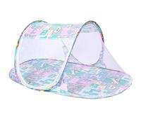 FCXVXCL LJJ2065 Lit bébé pliable et portable avec moustiquaire pour bébé de 0 à 2 ans, pour tente, voyage ou plage, vert, 110 x 65 x 60 cm