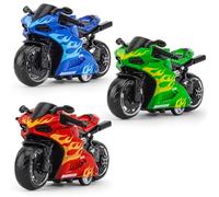 FCXVXCL Modèle Moto Lot de 3 Véhicules Moteur Moto Modèle Réduit Voiture Jouet en Alliage Haute Simulation Objets De Collection Reproduction Cadeau De FêTe d'anniversaire