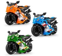 FCXVXCL Modèle Moto Véhicules À Moteur Moto Modèle Puissance de Friction Jouet en Alliage Haute Simulation Objets De Collection Reproduction Cadeau De FêTe d'anniversaire 3pcs