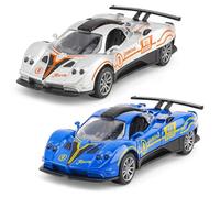 FCXVXCL Modèle Voiture 2 Pièces Auto Modèles Sport Diecast Modèle Voiture Miniature de Collection Jouet en Alliage Conception de Simulation avec Fonction de Tirage pour Enfants