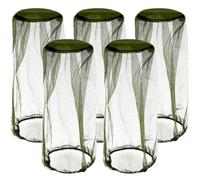 FCXVXCL Moustiquaire Filet de Tête de Moustique, Filet de Visage, Mosquito Head Net Mesh, Couvre Masque Maillé pour Les Amateurs de Plein air à Contre Les Moustiques, 5 Pièces