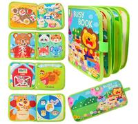 FCXVXCL Quiet Book Activity Board, Thème Animaux Busy Board Livre Montessori Interactif, Jeux Montessori 1 2 3 4 5 Ans, Panneau de Feutre d'Activité, Livre de Motricité pour L'éducation Précoce