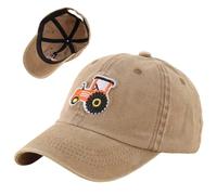 FCXVXCL Tractor Casquette de Baseball pour Enfant, Casquette À Visière Brodée D'Excavatrice, Casquette De Baseball À Boucle Arrière Réglable, Chapeau De Soleil D'Été 1