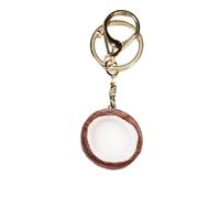 Fcyonixee Porte-clés en noix de coco pour sacs, sacs à main, sacs à dos, fruits d'été hawaïens, souvenirs de Floride, Demi, Small