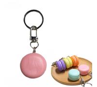 Fcyonixee Porte-clés macaron couleur bonbon pour femme, breloque de sac à dessert pastel kawaii pour sac à dos, sac à main, rose, Small