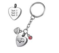 FCZDQ Pendentif funéraire en acier inoxydable avec pendentif en forme de chien endormi, Acier inoxydable, Pas de gemme