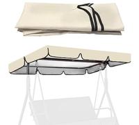 FCZVWPR 190 * 132 * 15cm, 195 * 125 * 15cm, Auvent De Siège De Balançoire De Porche Extérieur, Auvent en Tissu Imperméable, Dessus De Remplacement De Parasols(Black,164 * 114 * 15cm)