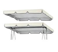 FCZVWPR Auvent De Balançoire Extérieur De Remplacement, Dessus De Remplacement De Parasols, Auvent Supérieur De Remplacement De Chaise À Bascule 2/3 Places(Black,249 * 185 * 18cm)