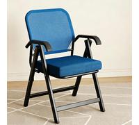 FCZVWPR Chaise De Bureau en Maille, Siège D'événement Commercial, Chaises Pliantes, Cadre Entièrement en Acier, for Bureau, Formation, Maison Ou Visiteur Temporaire.(Blue)