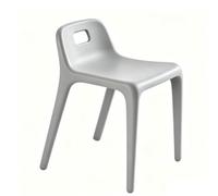 FCZVWPR Chaise De Dossier en Plastique Épaissi, Tabouret De Siège De Selle Ergonomique, Tabourets De Salle À Manger for Adultes, Bord Rond, for Salon, Salle De Bain(Grey)