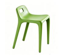 FCZVWPR Chaise De Dossier en Plastique Épaissi, Tabouret De Siège De Selle Ergonomique, Tabourets De Salle À Manger for Adultes, Bord Rond, for Salon, Salle De Bain(Green)