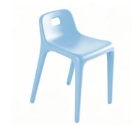FCZVWPR Chaise De Dossier en Plastique Épaissi, Tabouret De Siège De Selle Ergonomique, Tabourets De Salle À Manger for Adultes, Bord Rond, for Salon, Salle De Bain(Light Blue)