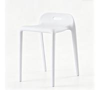 FCZVWPR Chaise De Rechange for Salle De Conférence, Chaise De Salle À Manger Empilable, Chaise À Dossier en Plastique Épais, Tabourets De Salle À Manger Élégants(White)