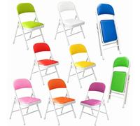 FCZVWPR Chaise Pliante De Camping, Siège D'événement Commercial, Chaises Empilables, Structure en Métal, for Banquets, Salle À Manger, Bureau, Cuisine, Patio Et Jardin(Yellow)
