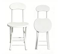 FCZVWPR Chaises Empilables, Tabourets Pliants, Chaise D'invité De Bureau, Chaises De Tabouret en Hauteur, avec Support Dorsal, for Salon, Chambre À Coucher, Salle(White)