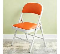 FCZVWPR Chaises Pliantes en Métal, Tabourets Empilables, Coussin Et Dossier Rembourrés, for Salle À Manger, Commercial, Fête, Événements Intérieurs Et Extérieurs(Orange)