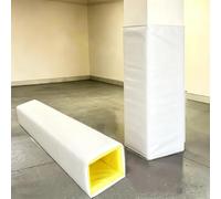 FCZVWPR Couverture De Poteau Auto-adhésive, Rembourrage De Poteau De Panier De Basket-Ball, Protection De Sécurité Améliorée, for Parking/Terrain De Basket-Ball/Salle(White,H-5FT-10 X10)