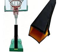 FCZVWPR H-6FT-4 X4, H-6FT-6 X6, H-6FT-9 X9, Rembourrage De Poteau De Cerceau De Basket-Ball, Coussin De Protection Universel, Enveloppe De Sécurité, for La Salle(Black,H-4FT-4 X4)