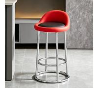 FCZVWPR Tabouret De Comptoir, Chaise De Bureau De Direction Haute, Tabourets De Bar Hauts, Structure en Métal, for Îlot De Cuisine, Réception, Café, Vestiaire(Red+Black,High 80CM)