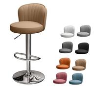 FCZVWPR Tabourets De Caisse, Tabourets De Bar, Chaises D'événements Confortables, Chaises De Réception, Hauteur Réglable, for Patio, Pique-Nique, Cuisine, Salle(Light Browns,Silver Feet)