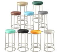 FCZVWPR Tabourets De Comptoir sans Dossier, Tabouret Commercial en Fer en Acier Inoxydable, Chaise Haute De Bureau À Trois Anneaux, for Un Usage Quotidien(Blue,58cm)