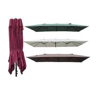 FCZVWPR Tissu De Parapluie Carré À Trois Têtes, Auvent De Parasol De Remplacement De Parapluie, Matériau en Tissu Imperméable, for Pare-Soleil De Camping De Patio(Crimson)