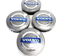 FDAFZCIOK 4 Pcs Cache Moyeu pour Volvo XC60 V60 S60L S80L S80, Cache-moyeux de Roue Étanches et Résistants à l'usure Cache-moyeux Stables ABS Accessoires de Voiture 54mm,Grey