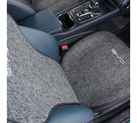 FDAIUN Housse de siège avant et arrière de voiture pour BYD Atto 3 Yuan Plus 2021-2024, en soie glacée, antidérapante, respirante, Bleu marine